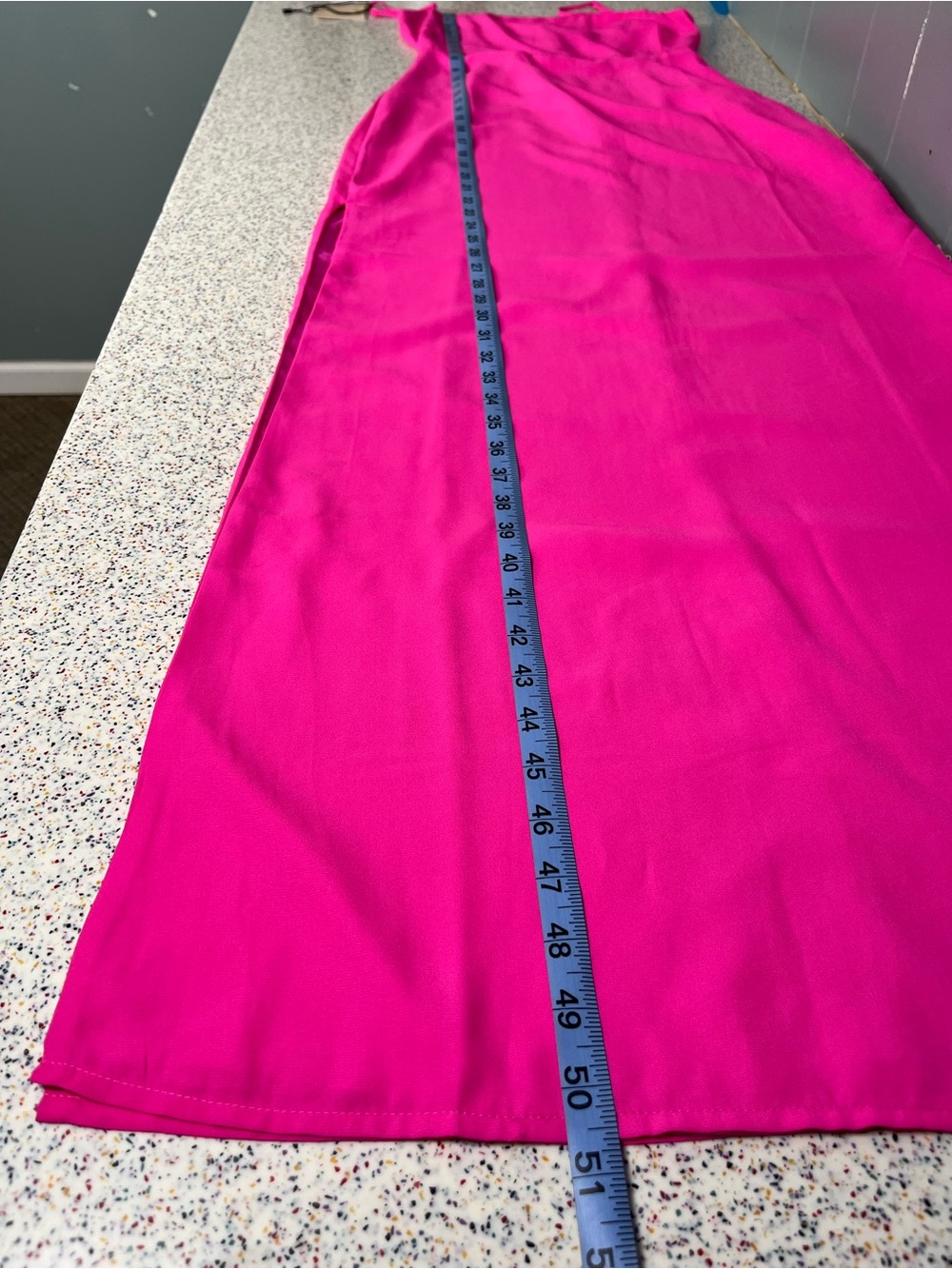 superdown Addison Hot Pink Spaghetti Strap Maxi Dress Side Slit Women’s Size XS - Picture 10 of 11